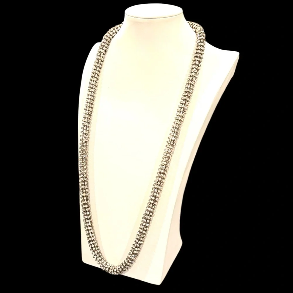 ✨ Glamorous Crystal Rhinestone Rope Necklaces (Set of 2) ✨ - Picture 5 of 9